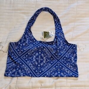 New with tags Self Esteem handkerchief patter halter top size Extra large